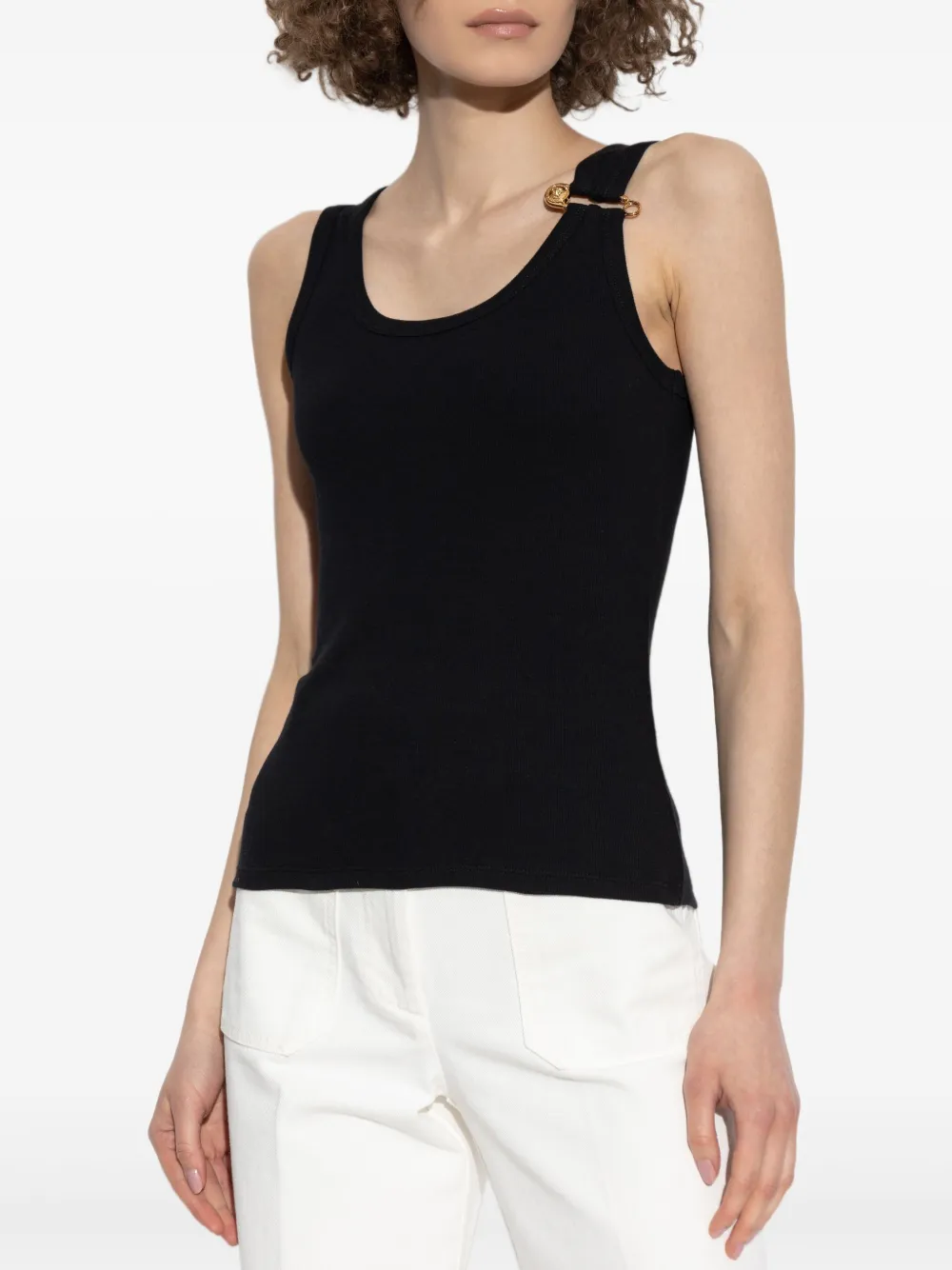 Versace Verfraaide tanktop Zwart