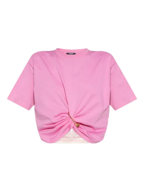 Versace cotton gathered T-shirt