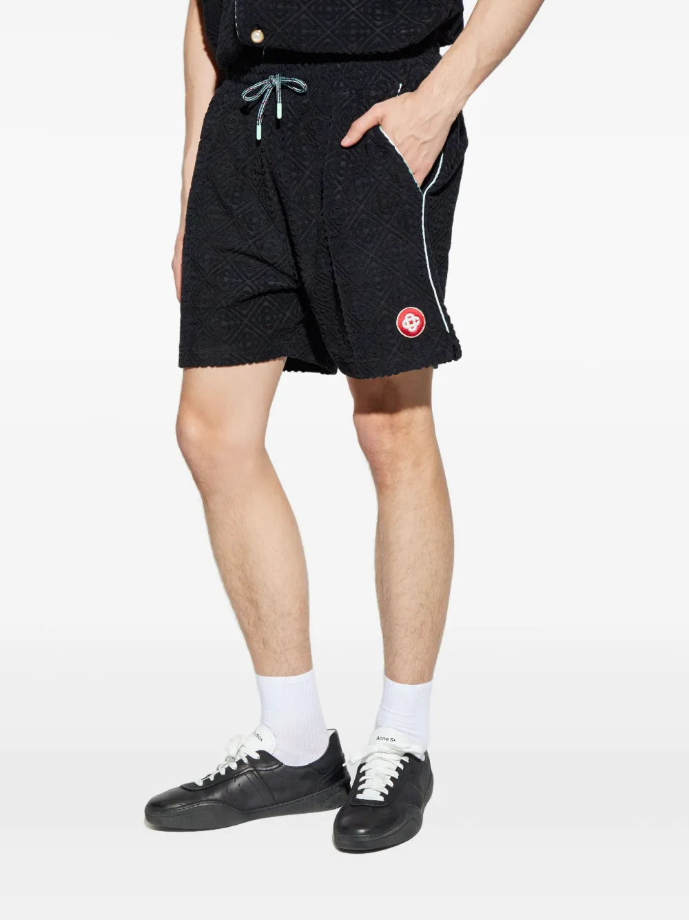 Casablanca embroidered shorts - Zwart