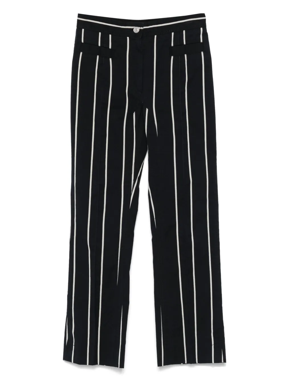 Céline Pre-Owned 2000s striped cotton-blend pants - ブラック Céline Pre-Owned 2000s striped cotton-blend pants - ブラック