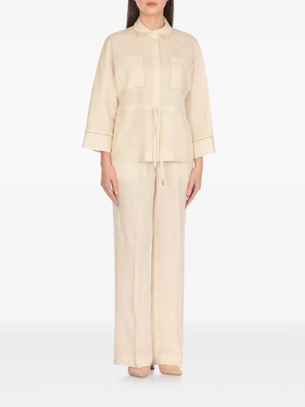 Shop Peserico Linen Top