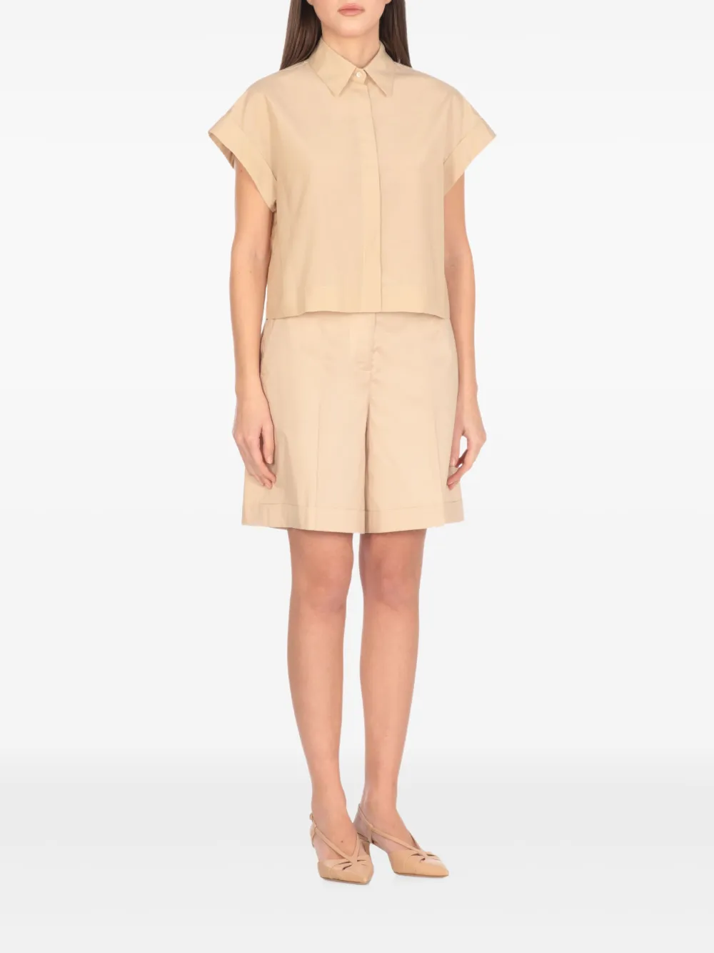 Shop Peserico Cropped Shirt