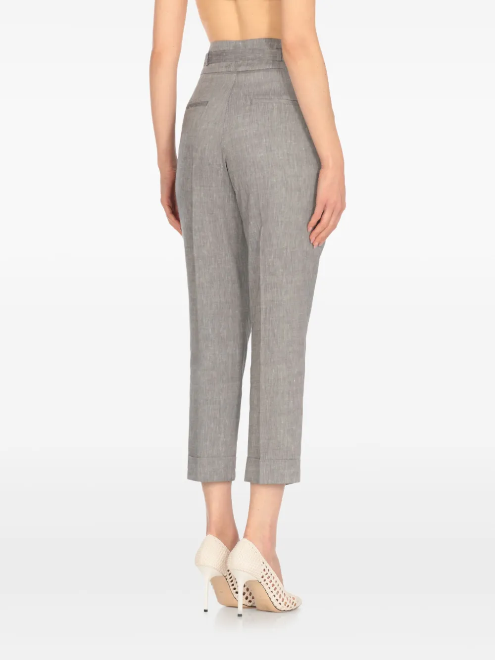Peserico Broek met geplooid detail Grijs