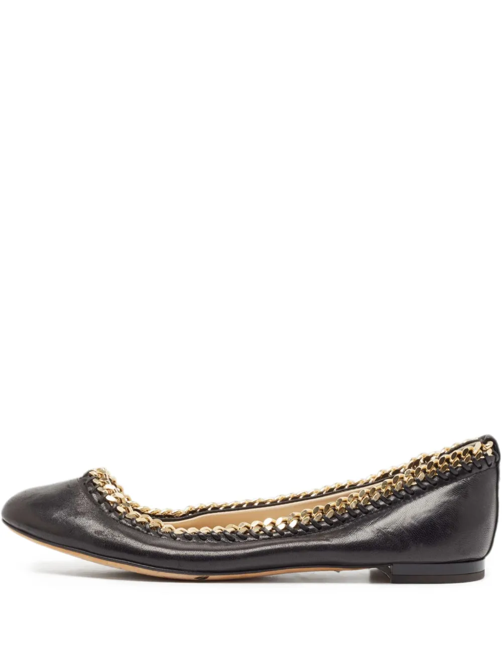 chain-detailed ballet flats