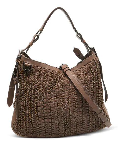 Burberry Pre-Owned 2024 ruched leather shoulder bag