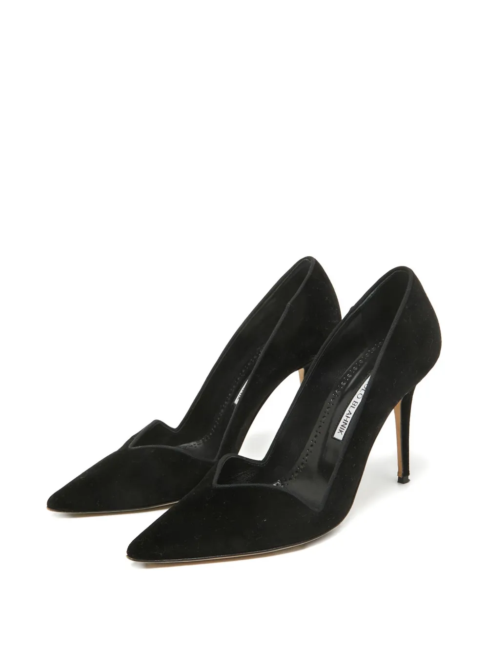 Manolo Blahnik 100mm velvet pointed-toe pumps | Heeled Pumps | Image 2