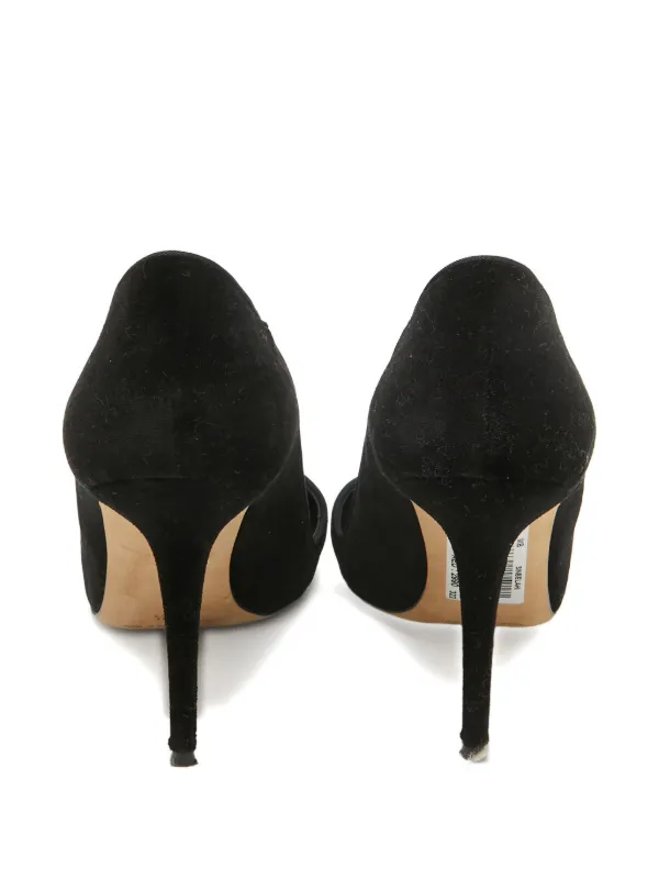 Manolo Blahnik ポインテッドトゥ パンプス | ブラック | FARFETCH JP