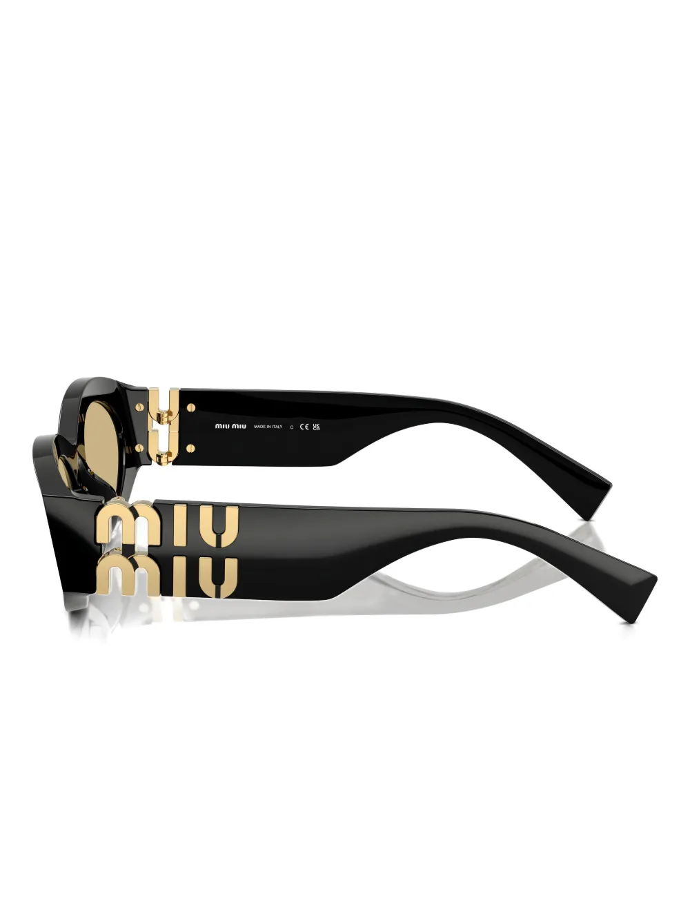 Miu Eyewear Zonnebril met cat-eye montuur Zwart