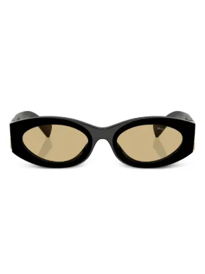 Tsukimiru【MIU MIU】Glimpse サングラス BLACK Miu Miu Eyewear Miu Glimpse oval-frame Sunglasses | Black