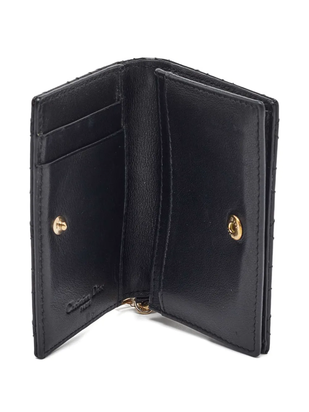 Pre-owned Dior Patent Leather Cannage Quilted Card Case