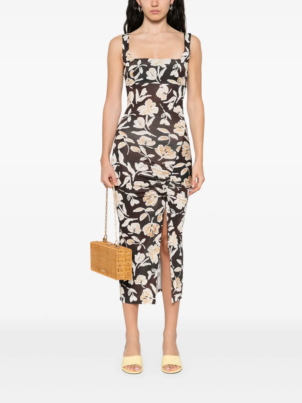 Patrizia Pepe floral-print dress - Bruin