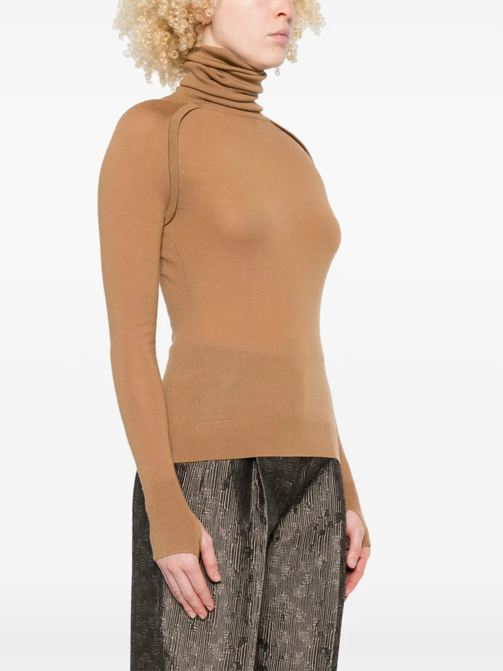 Victoria Beckham Trui van merinowol Bruin