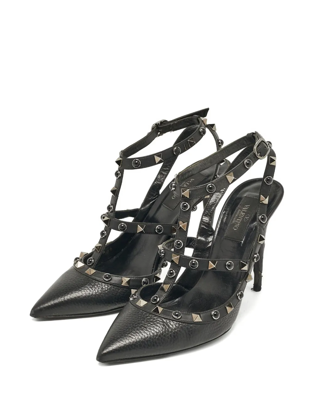 Valentino Garavani Pre-Owned 110 mm Rockstud leren pumps - Zwart