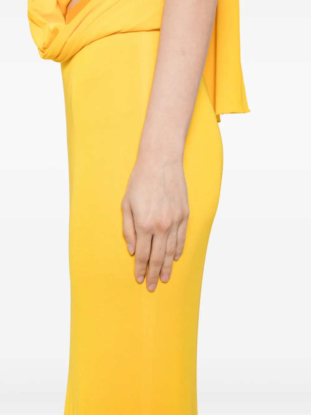 Herve L Leroux Double Layer Jersey Fishtail Skirt