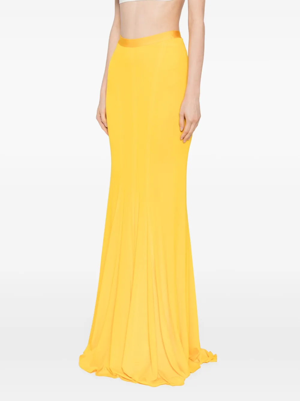 Herve L Leroux Double Layer Jersey Fishtail Skirt