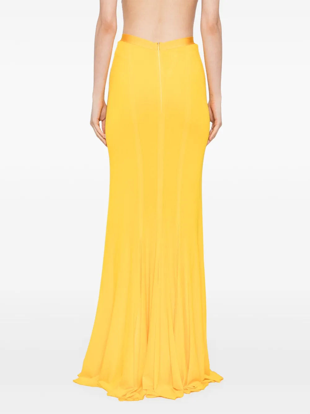Herve L Leroux Double Layer Jersey Fishtail Skirt