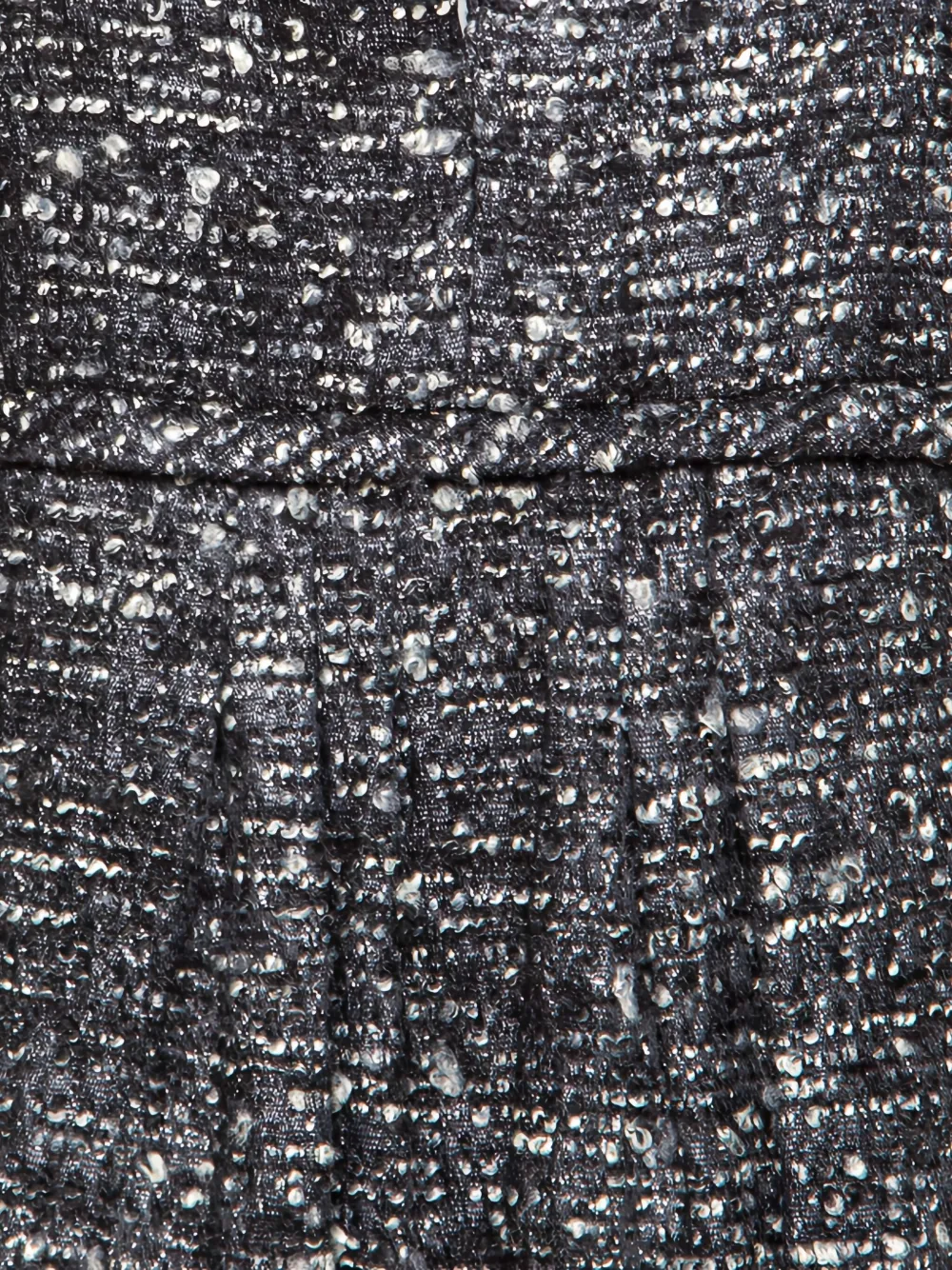 Pre-owned Oscar De La Renta Tweed Midi Dress In Gray