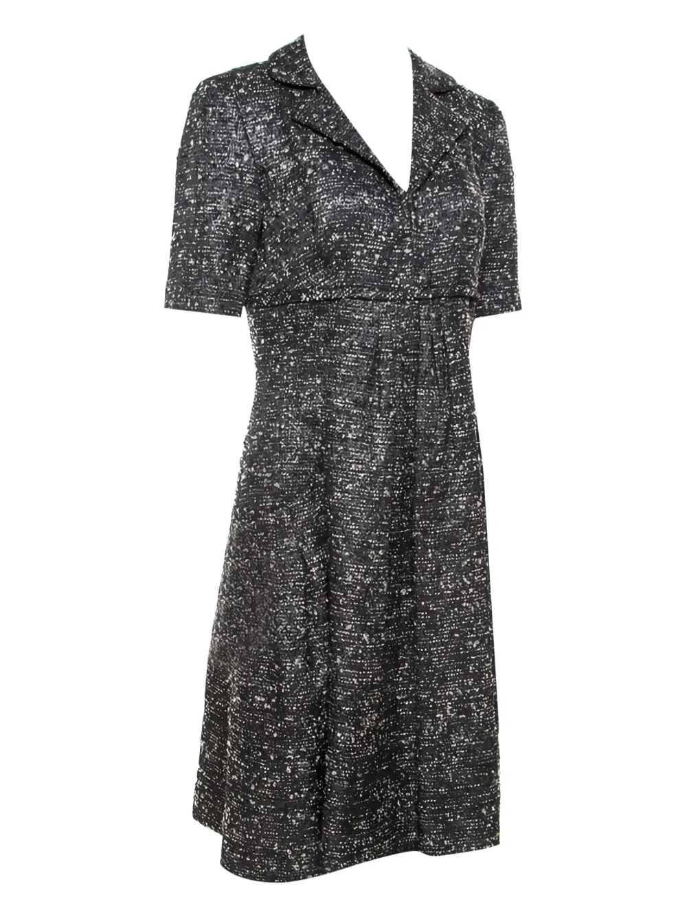 Oscar de la Renta Pre-Owned Tweed midi-jurk - Grijs