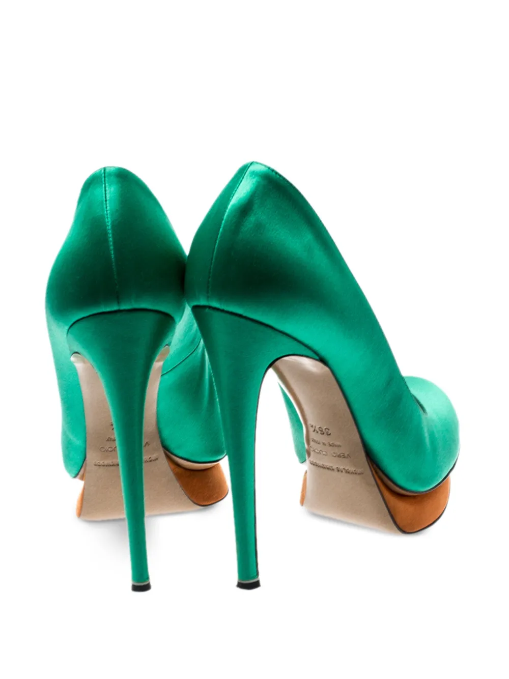 Nicholas Kirkwood 140 mm stiletto pumps met plateauzool - Groen