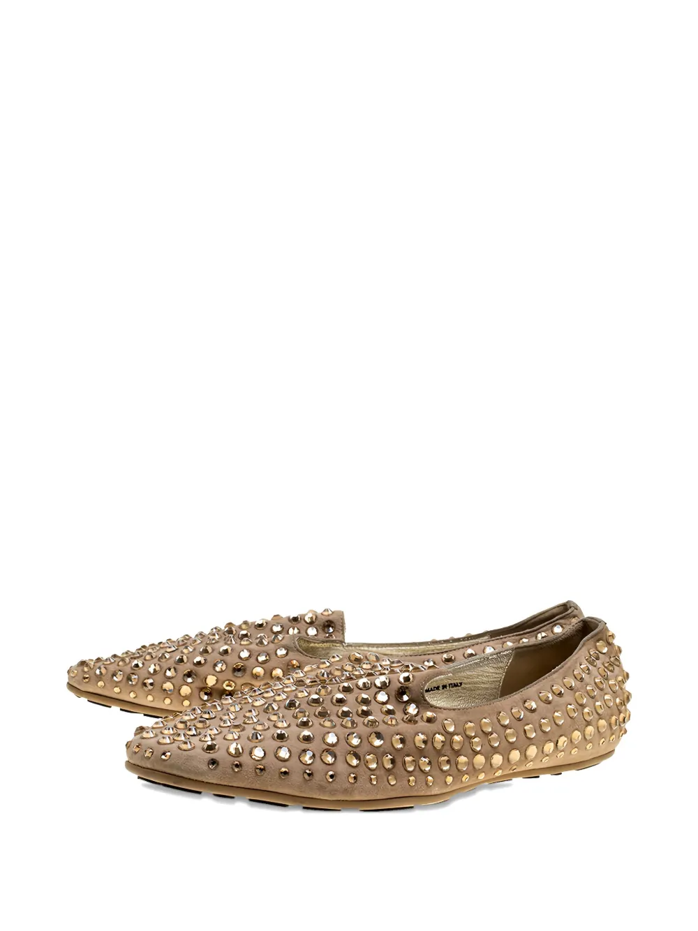 Jimmy Choo Pre-Owned crystal-embellishment suede slippers | Pre-Owned | Image 2