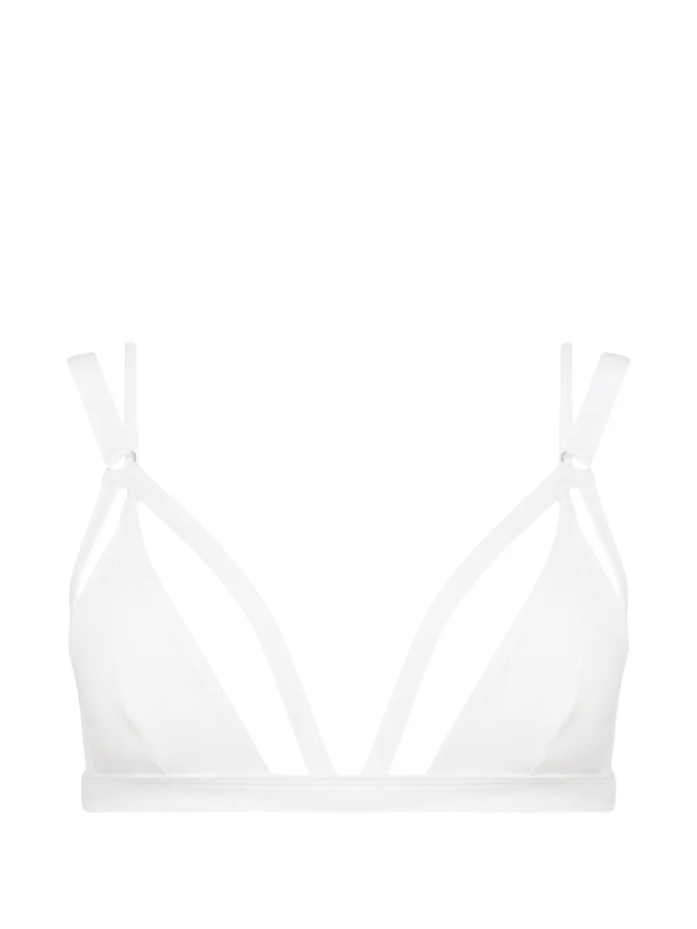 Maison Close Fatale triangle bikini top - Weiß