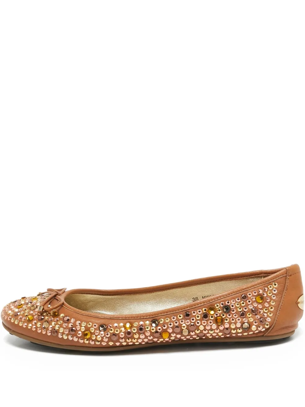Jimmy Choo Pre-Owned flats con detalles de cristal | marrón | Image 1
