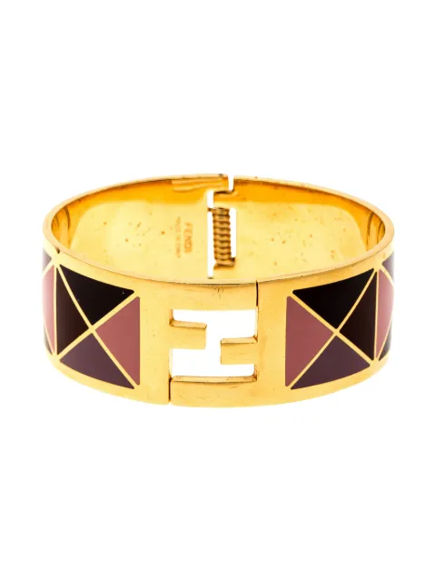 Fendi Pre-Owned Fendista geometric-pattern bangle