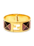 Fendi Pre-Owned Fendista geometric-pattern bangle - Gold