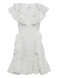 Giambattista Valli Vintage ruffled floral mini dress - White