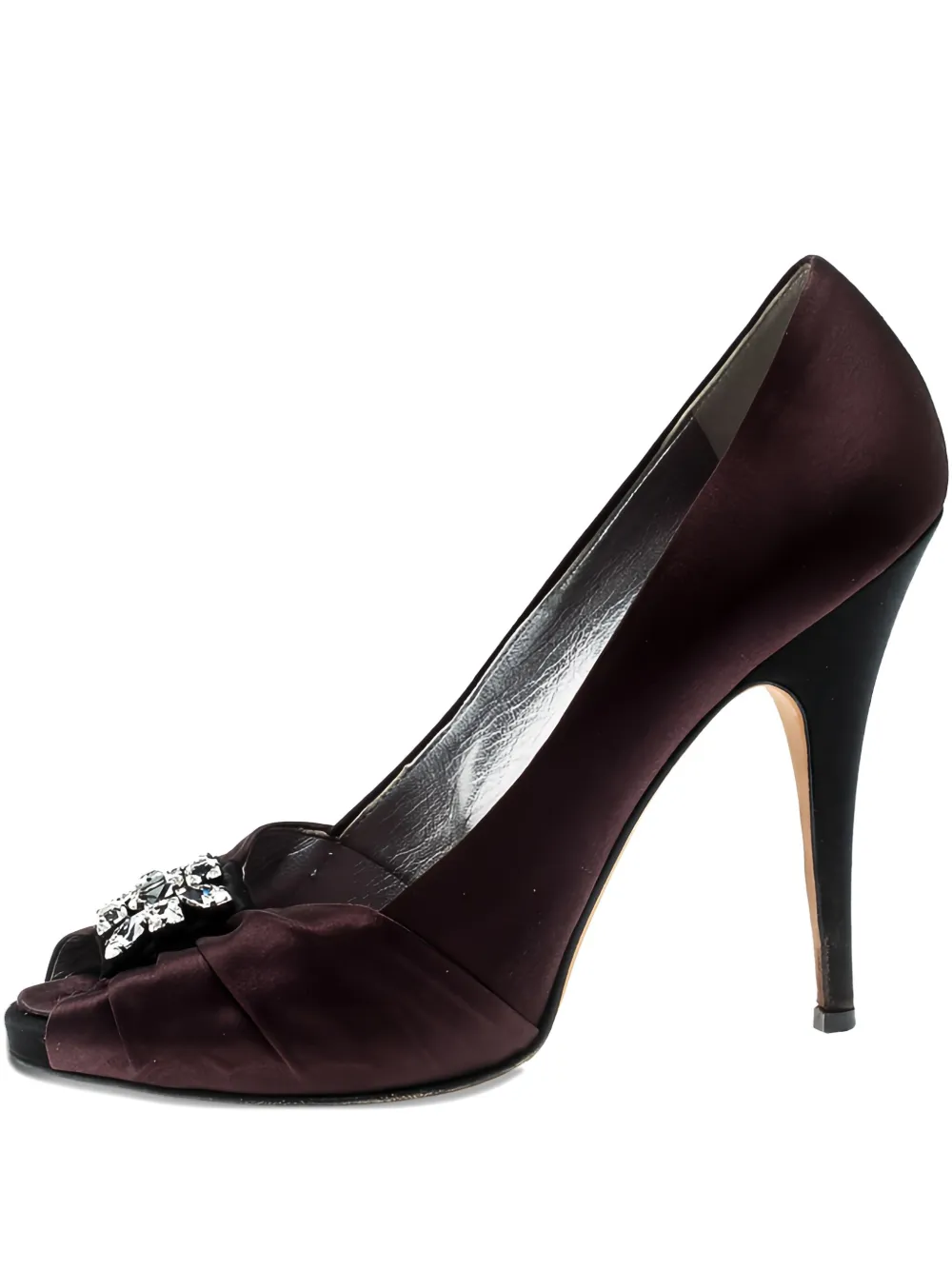 Giuseppe Zanotti 125mm satin crystal-detail pumps | Red | Image 1
