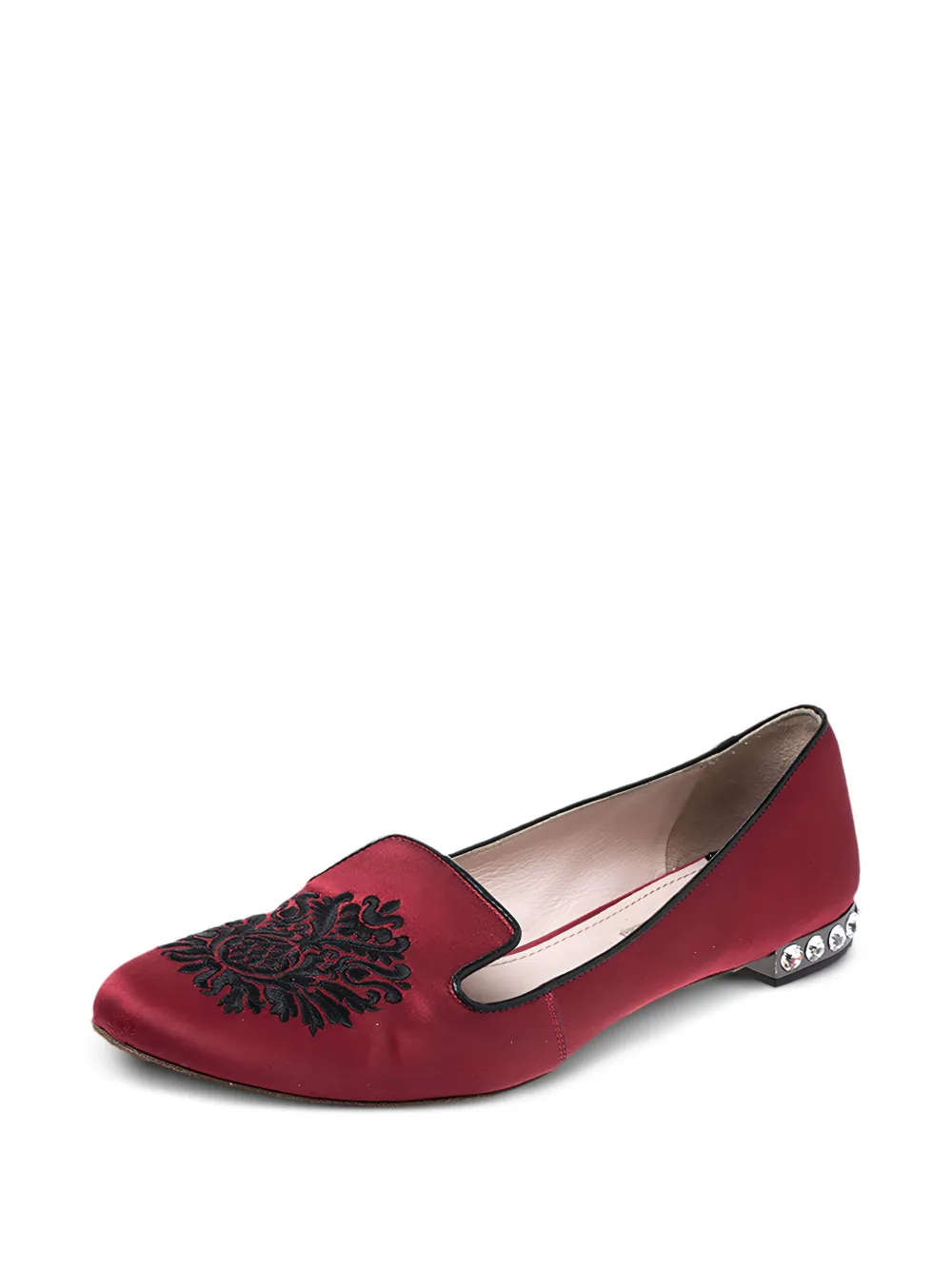 Miu Miu Pre-Owned Pumps met geborduurd kristallen - Rood