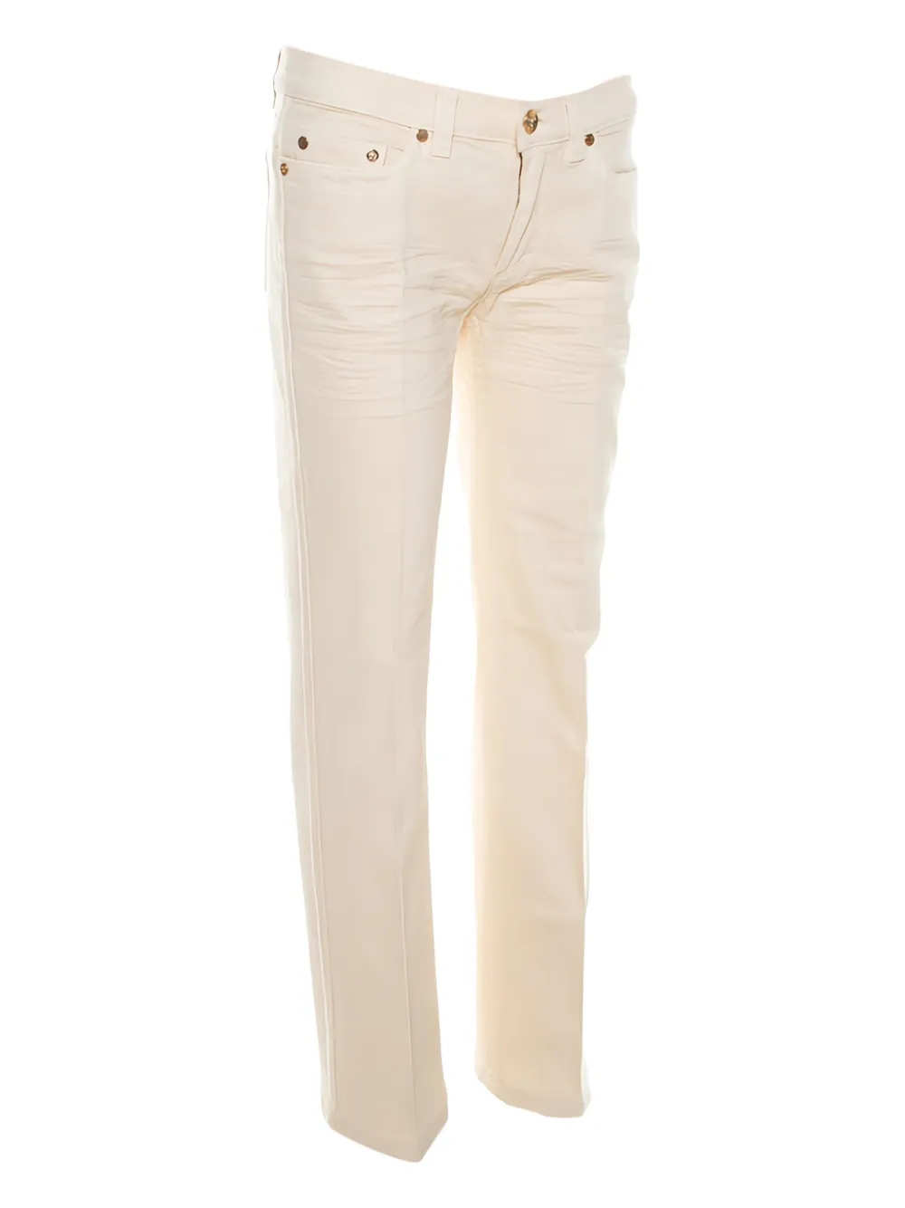 Roberto Cavalli Vintage Katoenen straight jeans - Beige