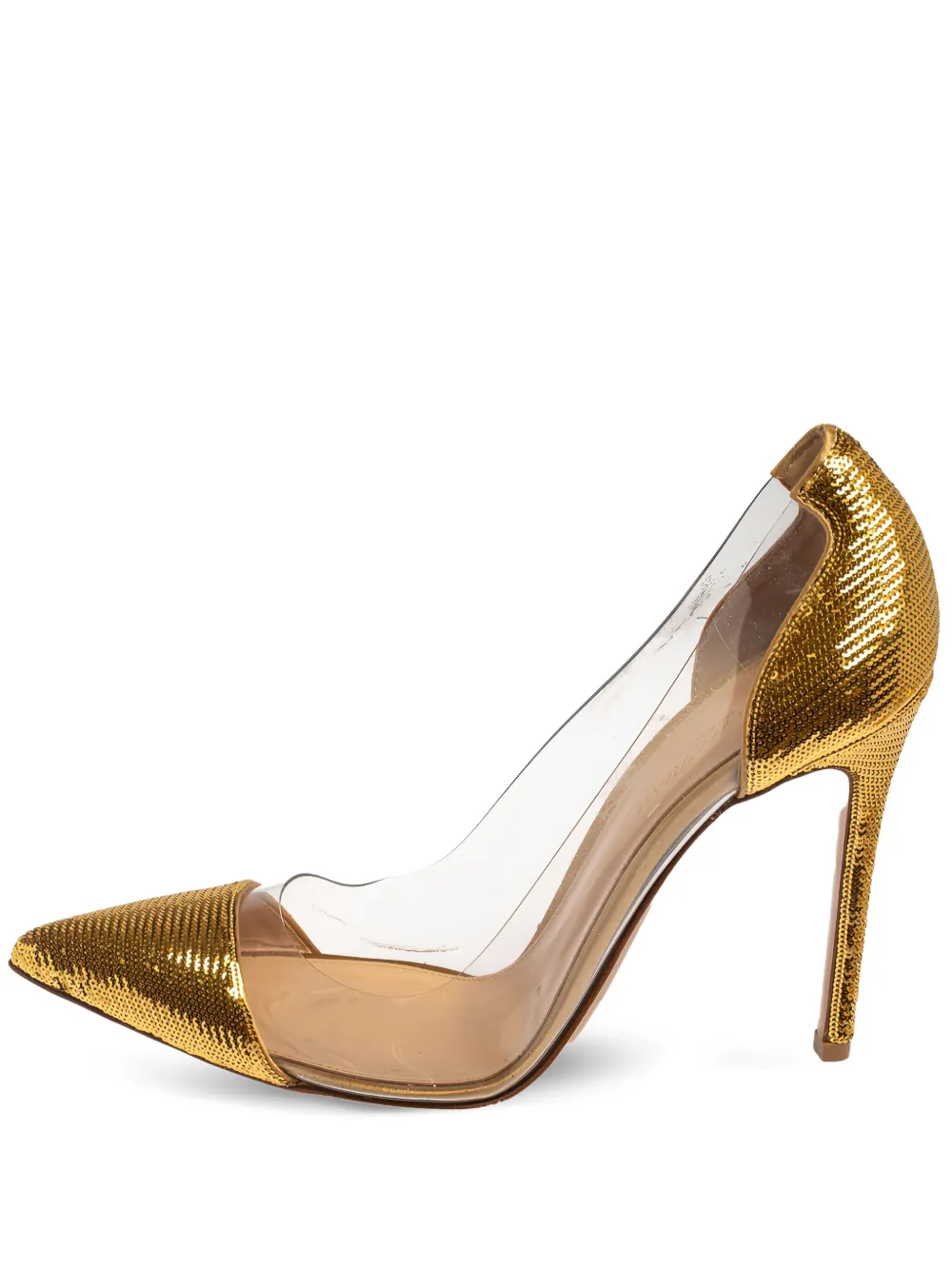 Gianvito Rossi 2024 105mm sequinned pumps | Gold | Image 1