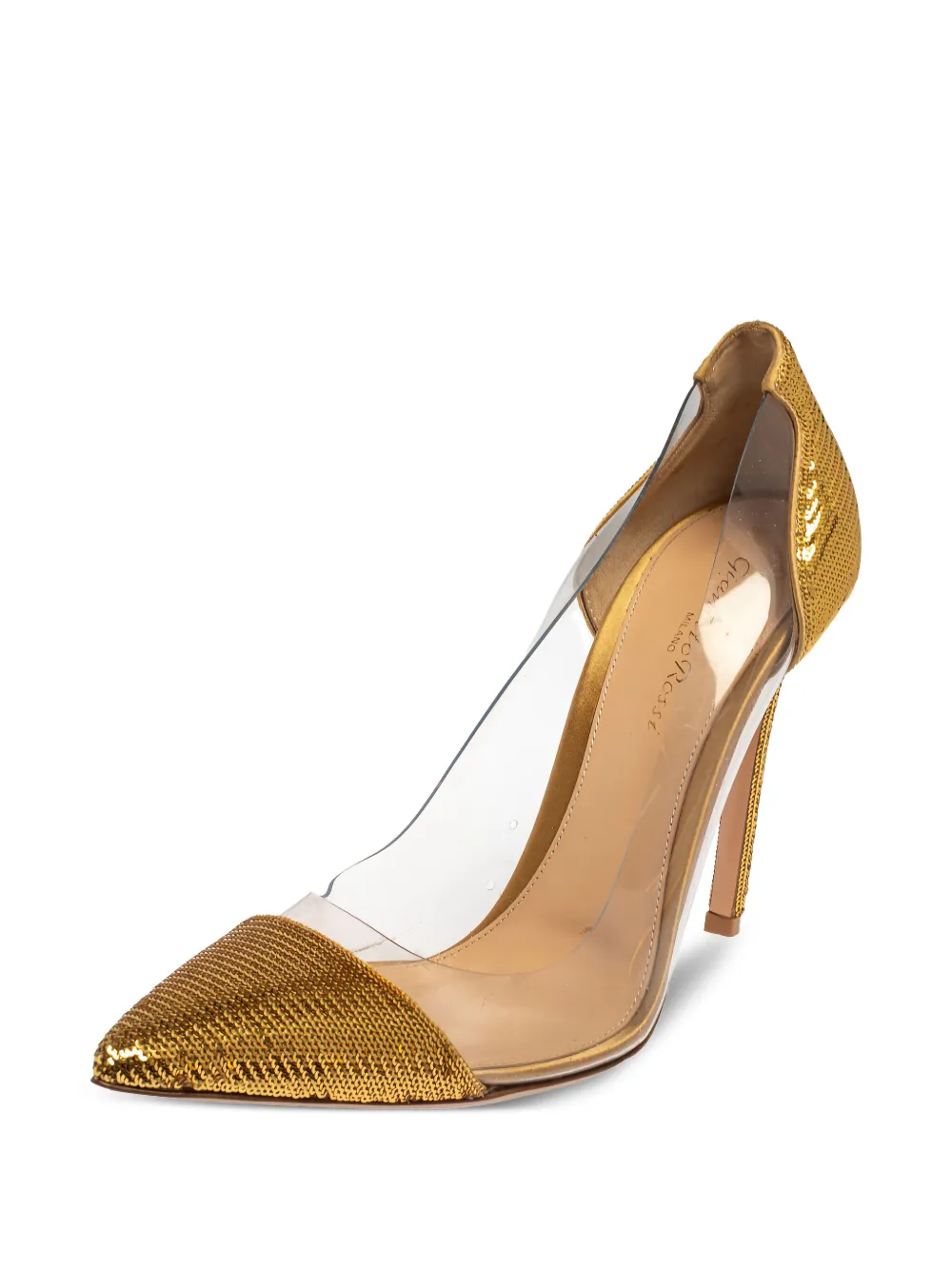 Gianvito Rossi 2024 105 mm pumps met pailletten - Goud