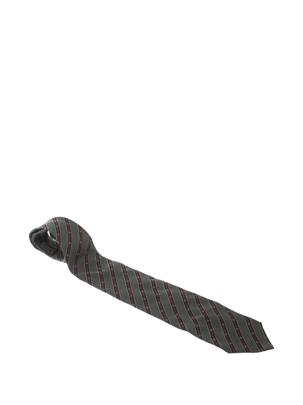 Giorgio Armani Pre-Owned striped silk tie | Green | Image 1