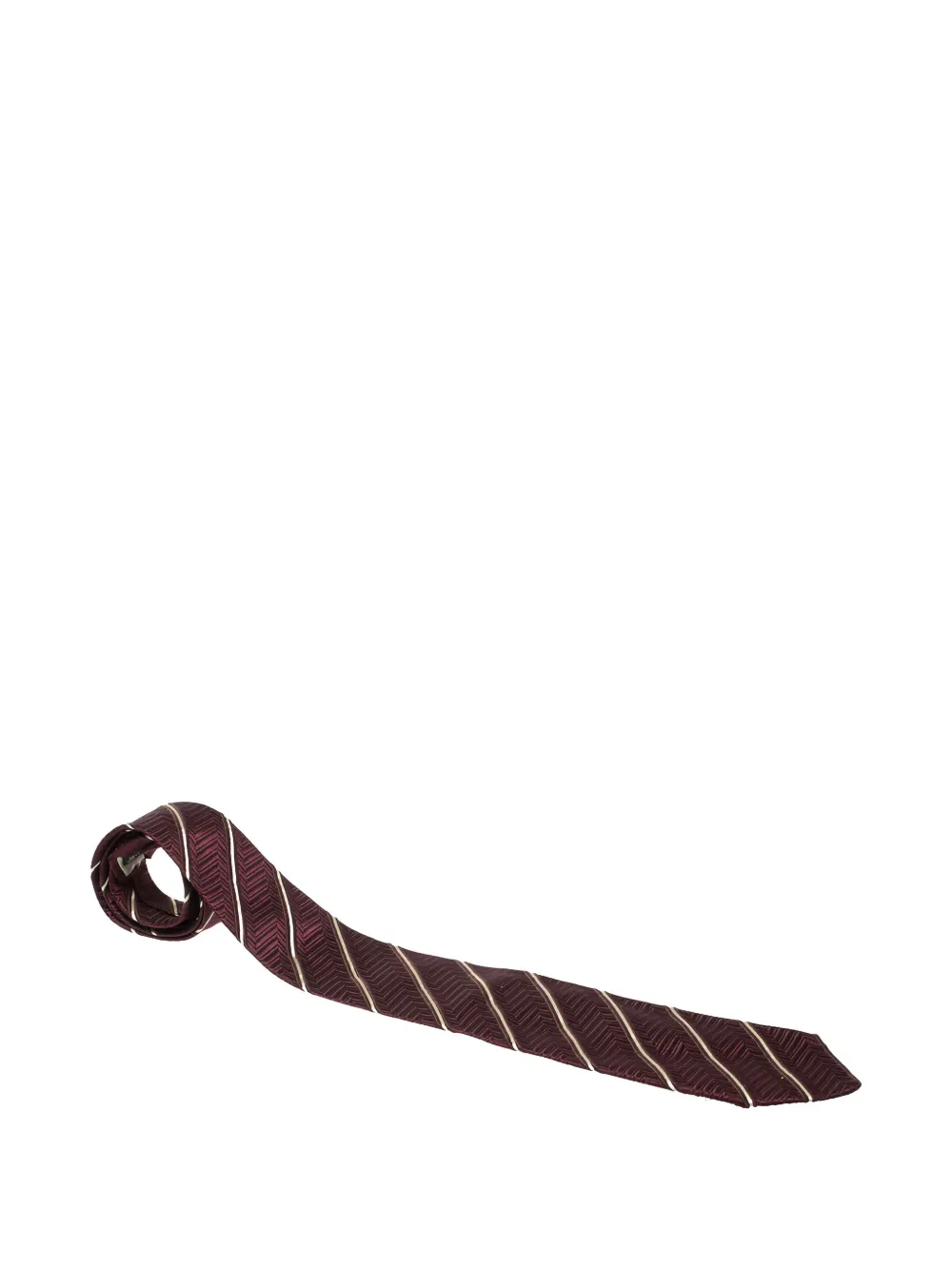 chevron-stripe silk tie