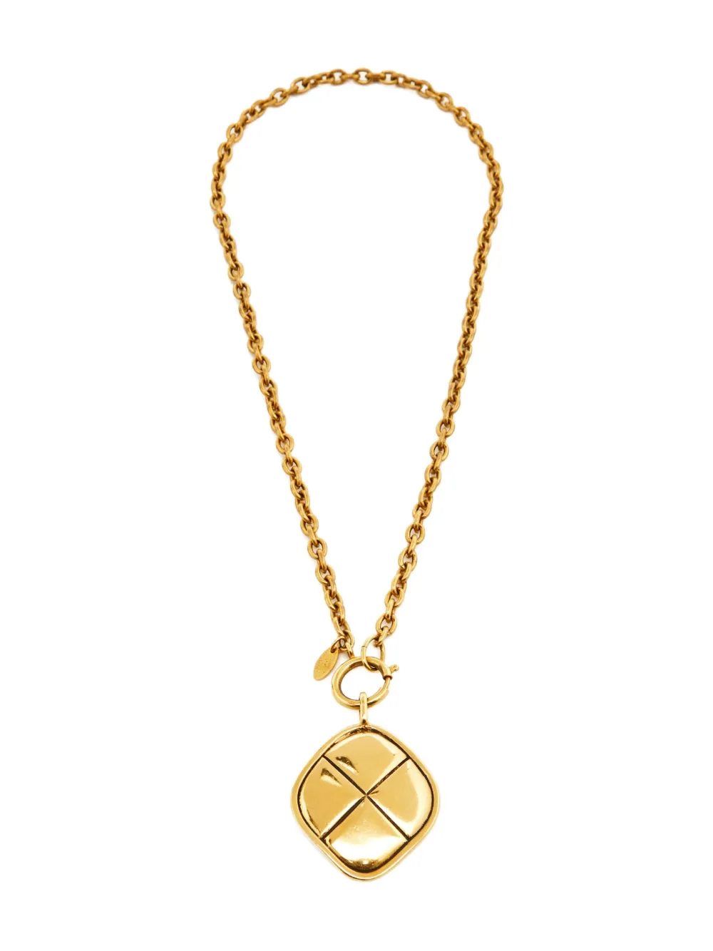 CHANEL Pre-Owned CC Matelasse necklace - ゴールドトーン CHANEL Pre-Owned CC Matelasse necklace - ゴールドトーン
