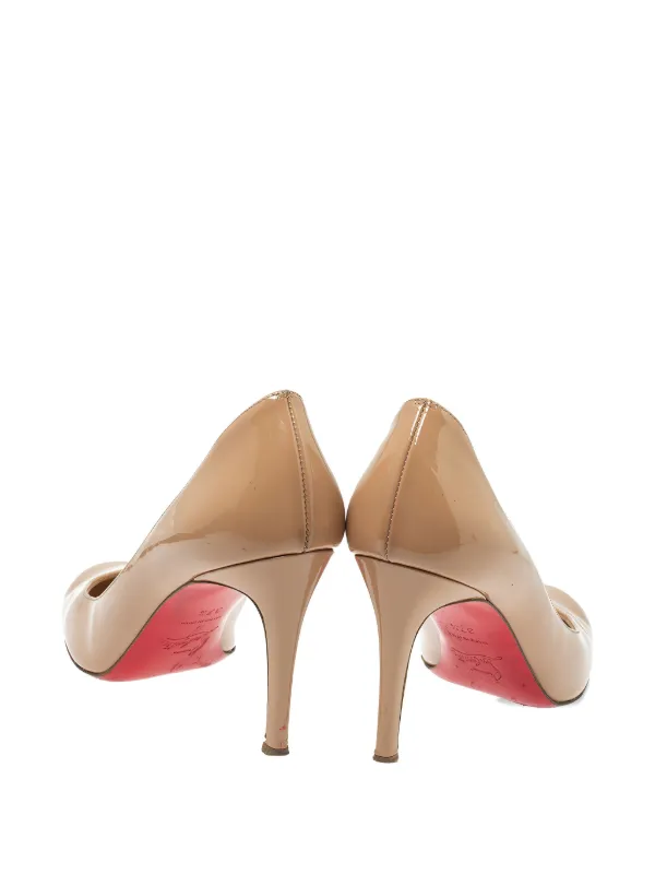 Christian Louboutin Pre-Owned 85mm Fifi Leather Pumps | Neutrals