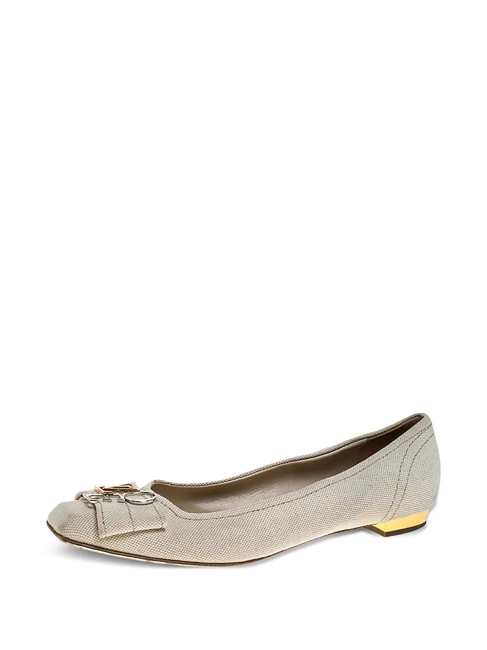 Louis Vuitton Pre-Owned Ballerina's verfraaid met logo - Beige