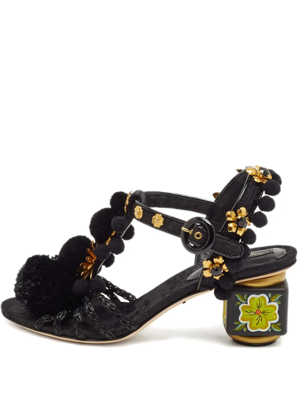 Pre-owned Dolce & Gabbana 55mm Leather Heeled Sandals