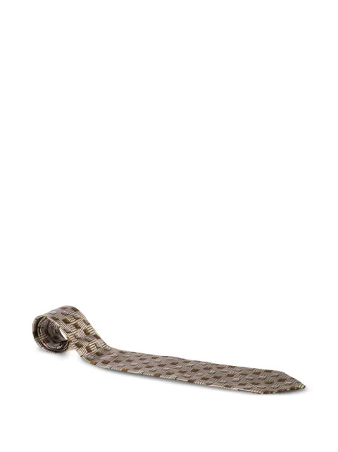 Ermenegildo Zegna Vintage geometric-pattern silk tie