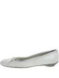 Prada Pre-Owned bow-detail leather ballet flats - White