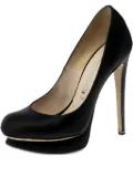 Nicholas Kirkwood 125mm satin platform pumps - Black