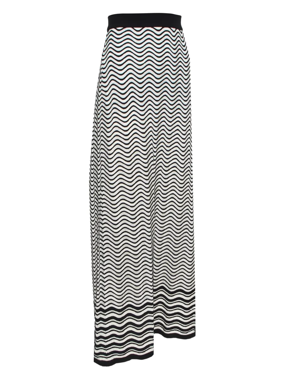 Missoni Pre-Owned High waist rok met golfprint - Zwart