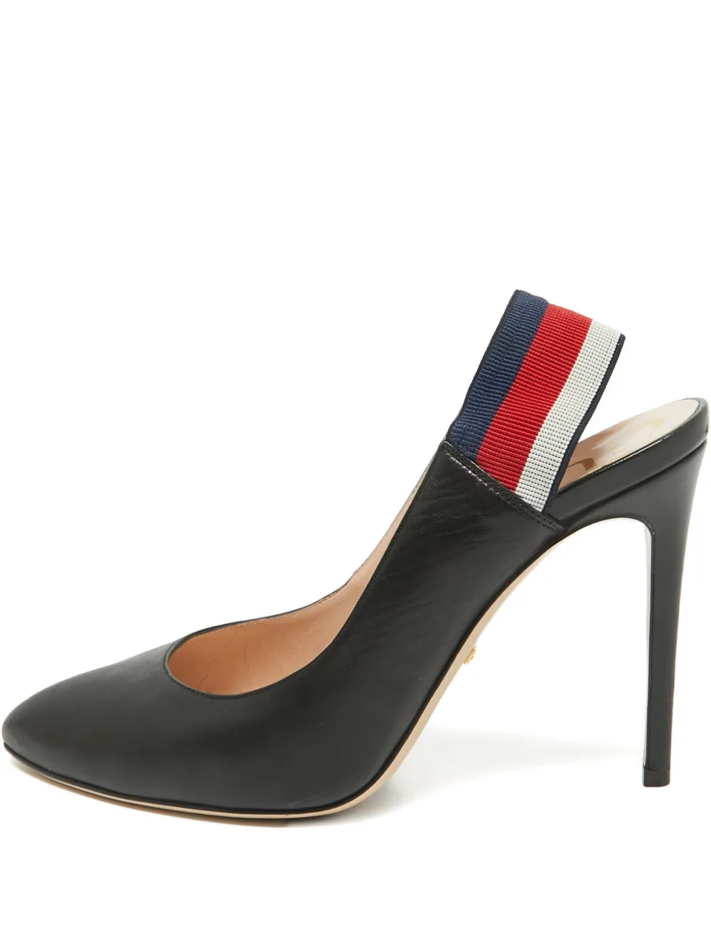 70mm leather slingback pumps