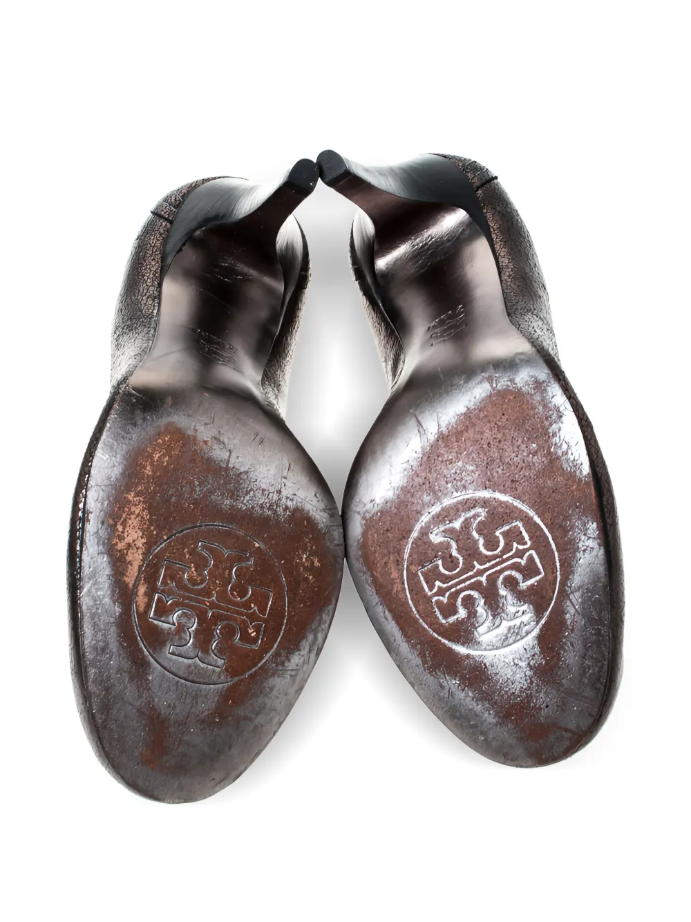 Pre-owned Tory Burch Ellis Pumps In Gray