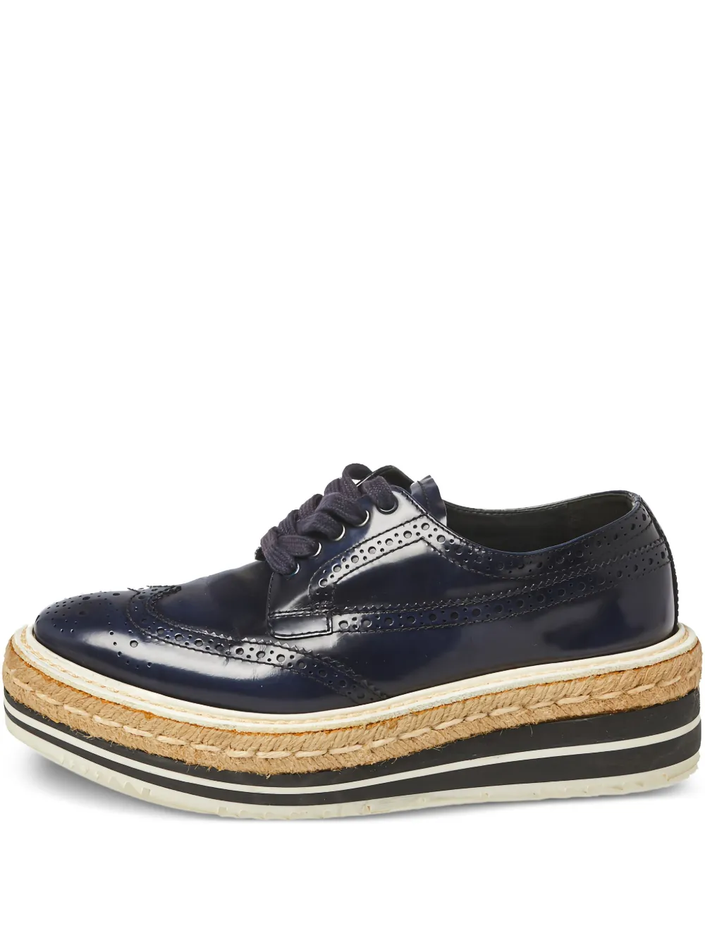 Prada Pre-Owned 45mm brogue-platform shoes | Blue | Image 1