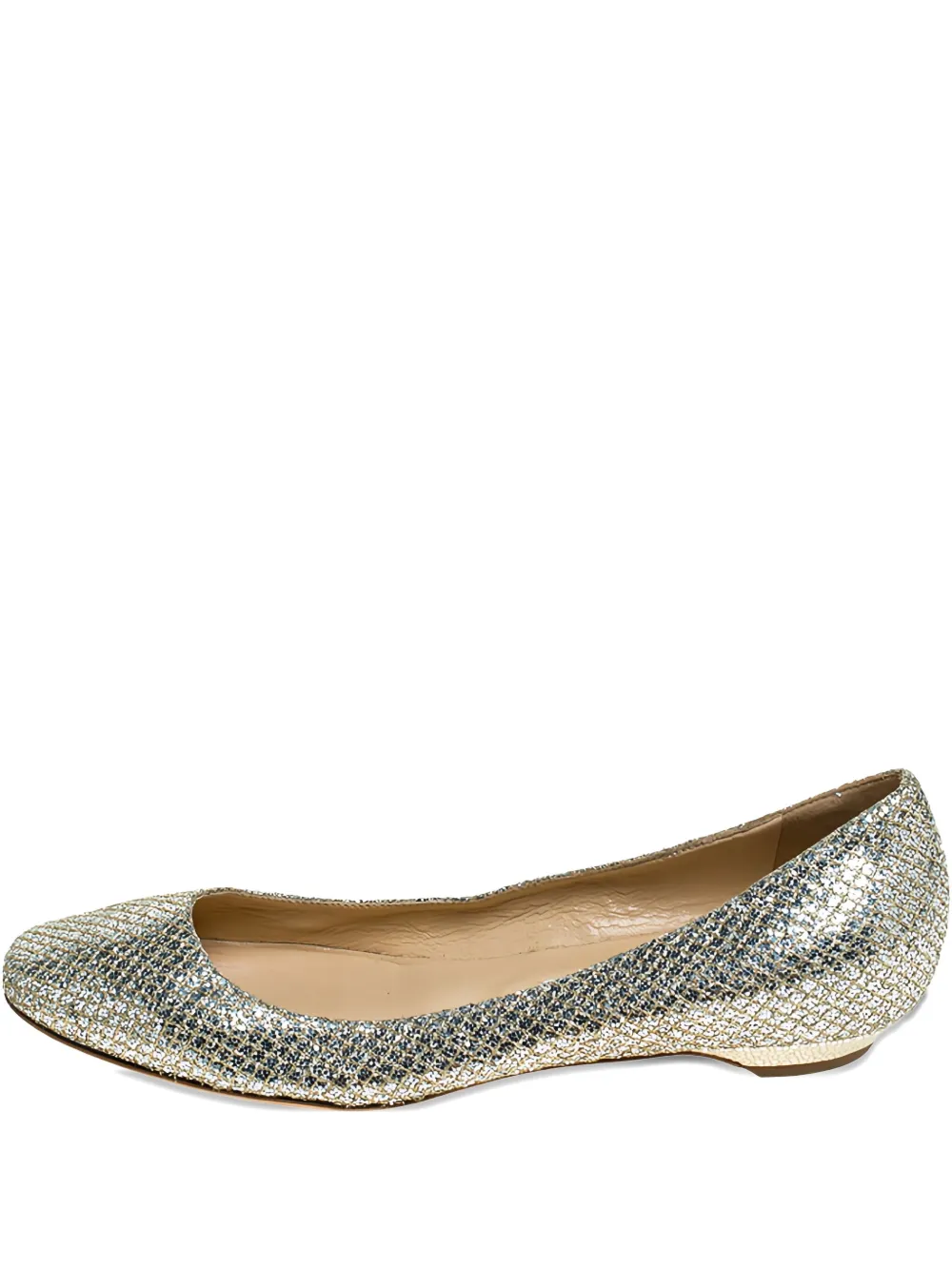 Pre-owned Jimmy Choo Glitter Ballet Flats