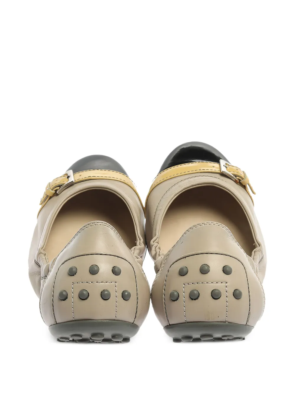 Tod's Leren ballerina's met gespdetail - Beige
