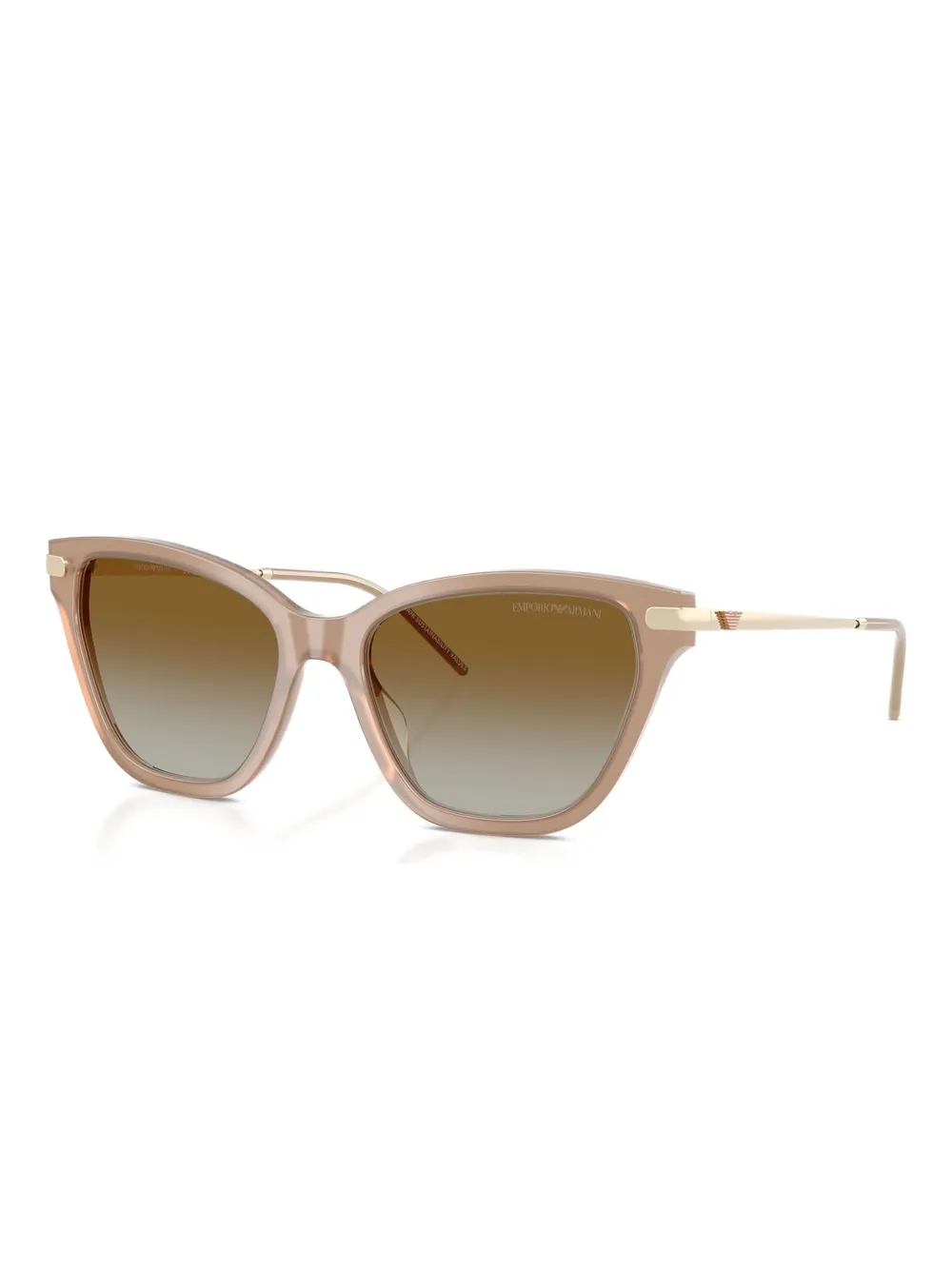 Emporio Armani Zonnebril met cat-eye montuur - Bruin